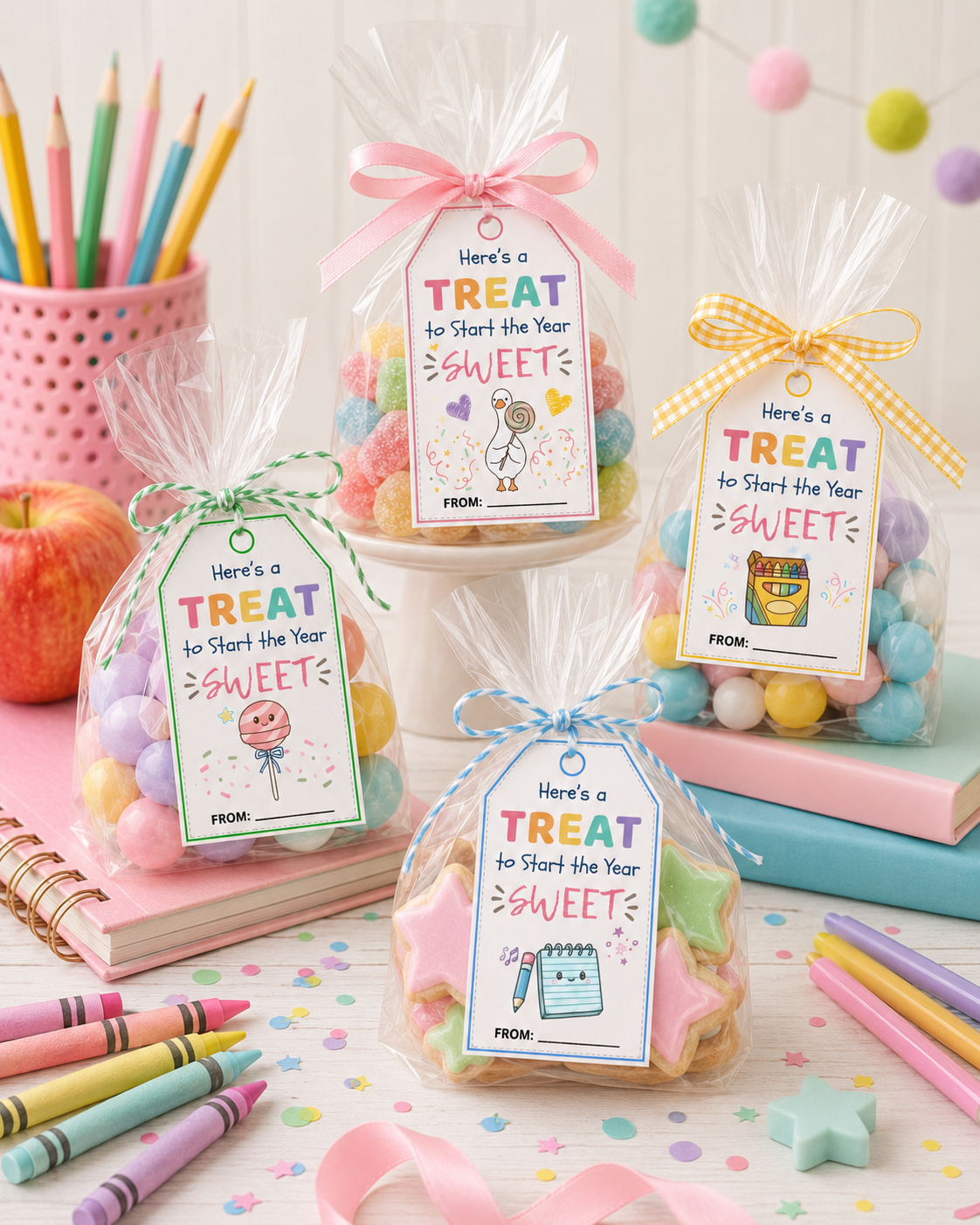 Back to School Gift Tags Printable, Sweet Treat Tags for Students, Teacher Classroom Favour Tags, Instant Download