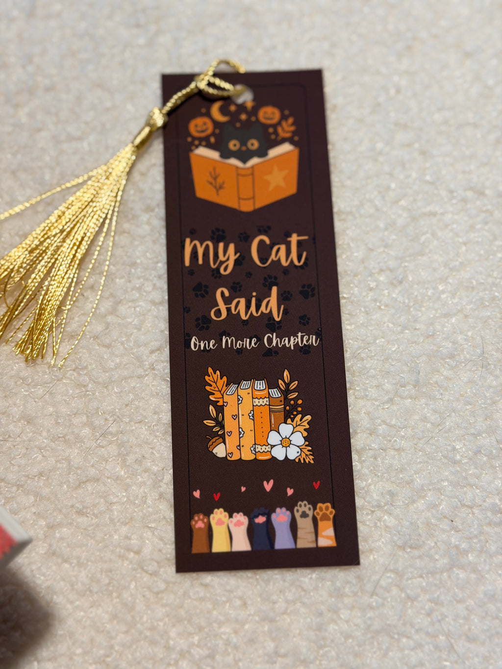 My Cat Said One More Chapter Bookmark | Cute Cat Reading Bookmark