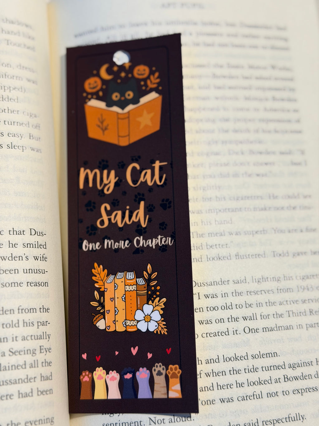 My Cat Said One More Chapter Bookmark | Cute Cat Reading Bookmark