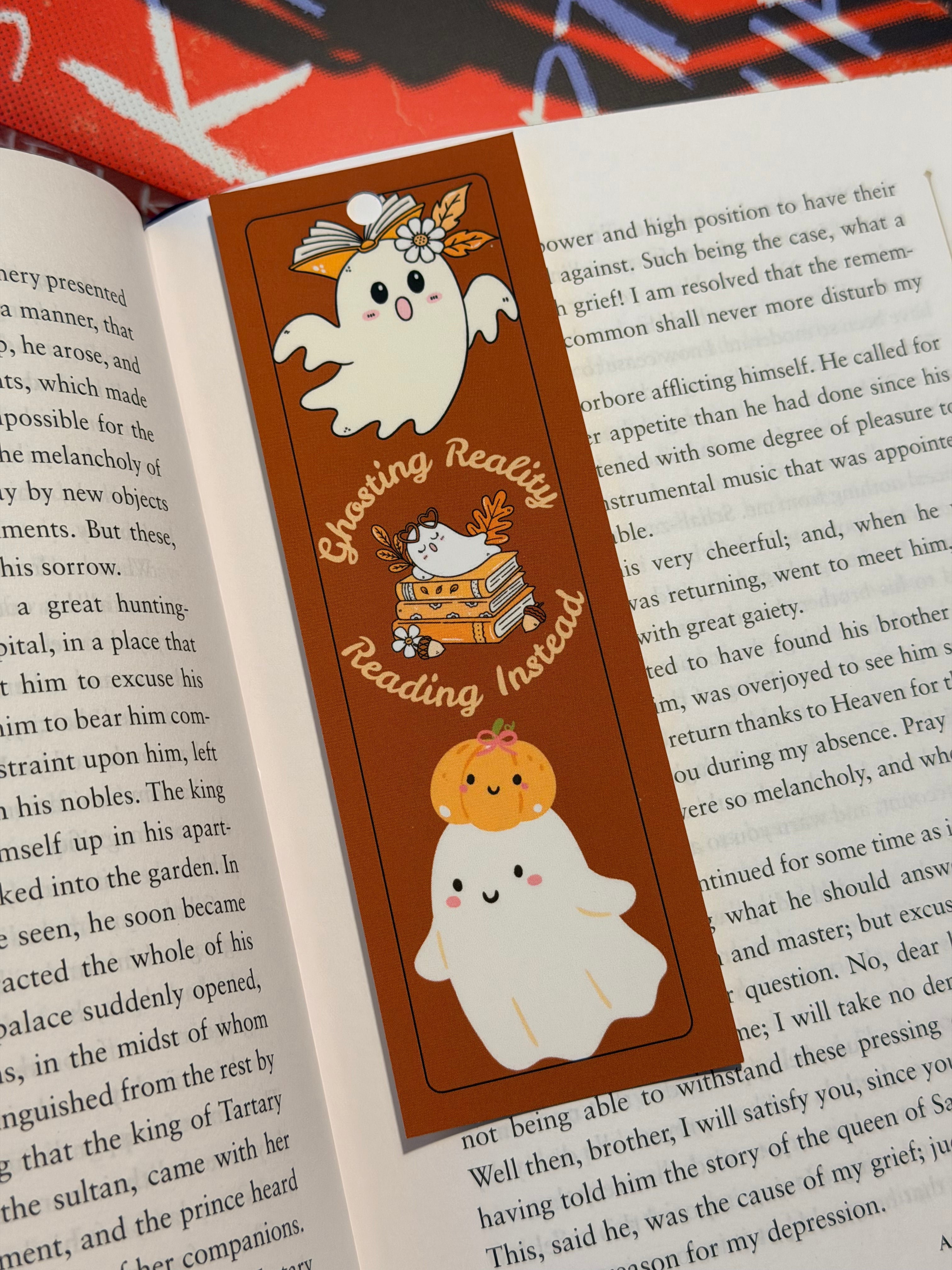 Ghosting Reality Reading Instead Bookmark | Cute Ghost Book Bookmark