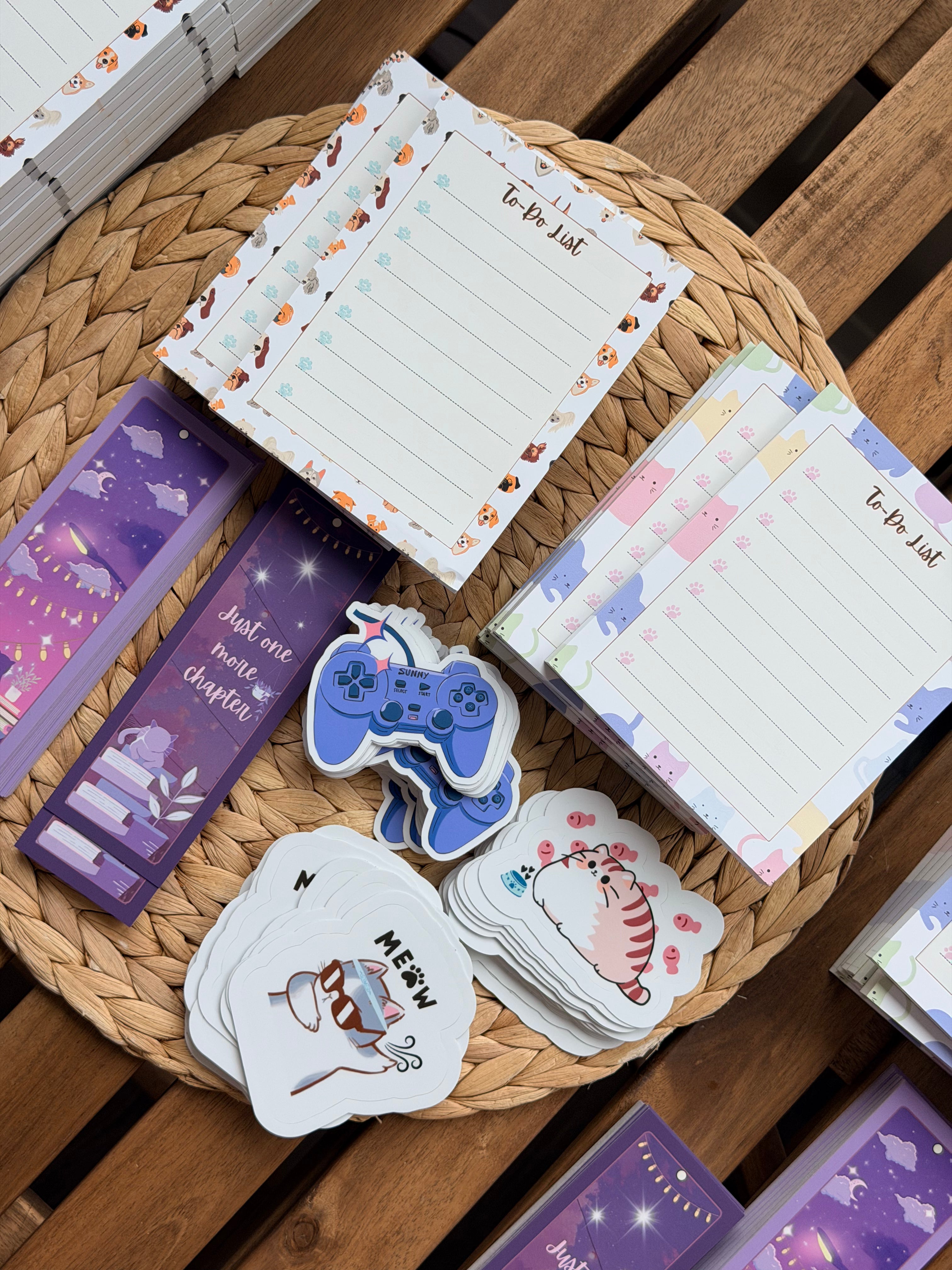 Just One More Chapter LoFi Retro Cat Bookmark