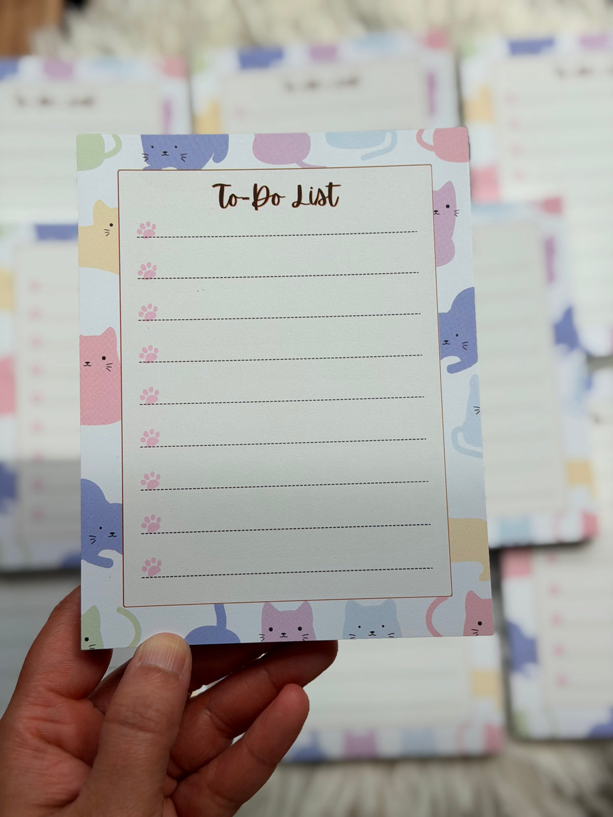 Pastel Cat To-Do List Notepad – 50 Pages