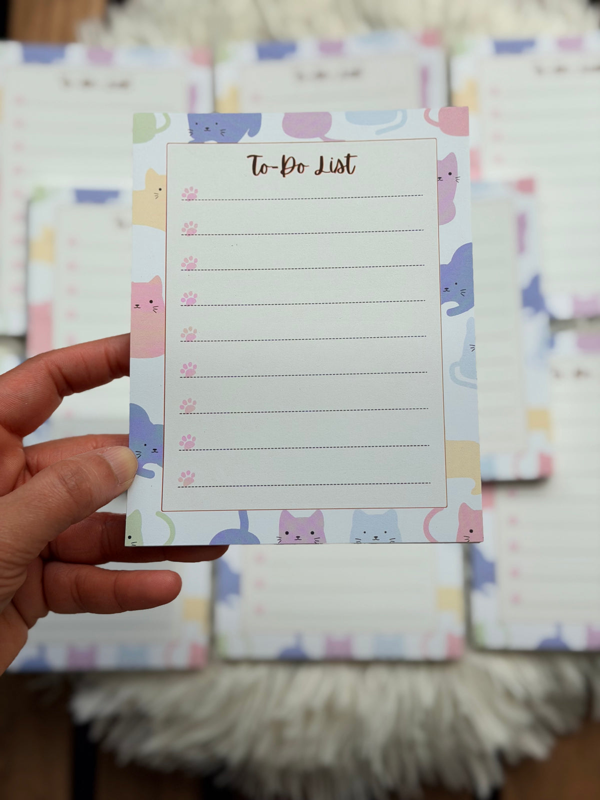Pastel Cat To-Do List Notepad – 50 Pages