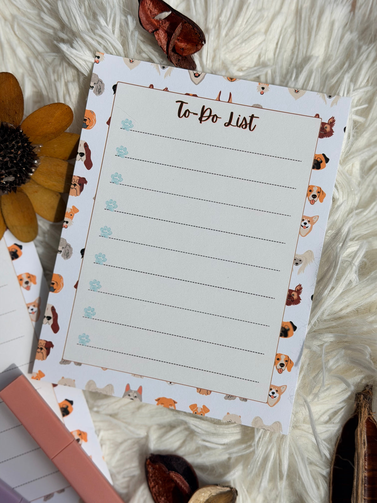 Dog Lover To-Do List Notepad – 50 Pages