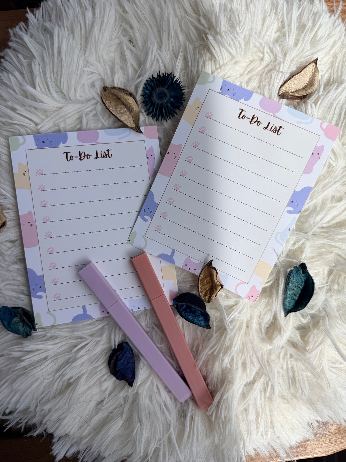 Pastel Cat To-Do List Notepad – 50 Pages