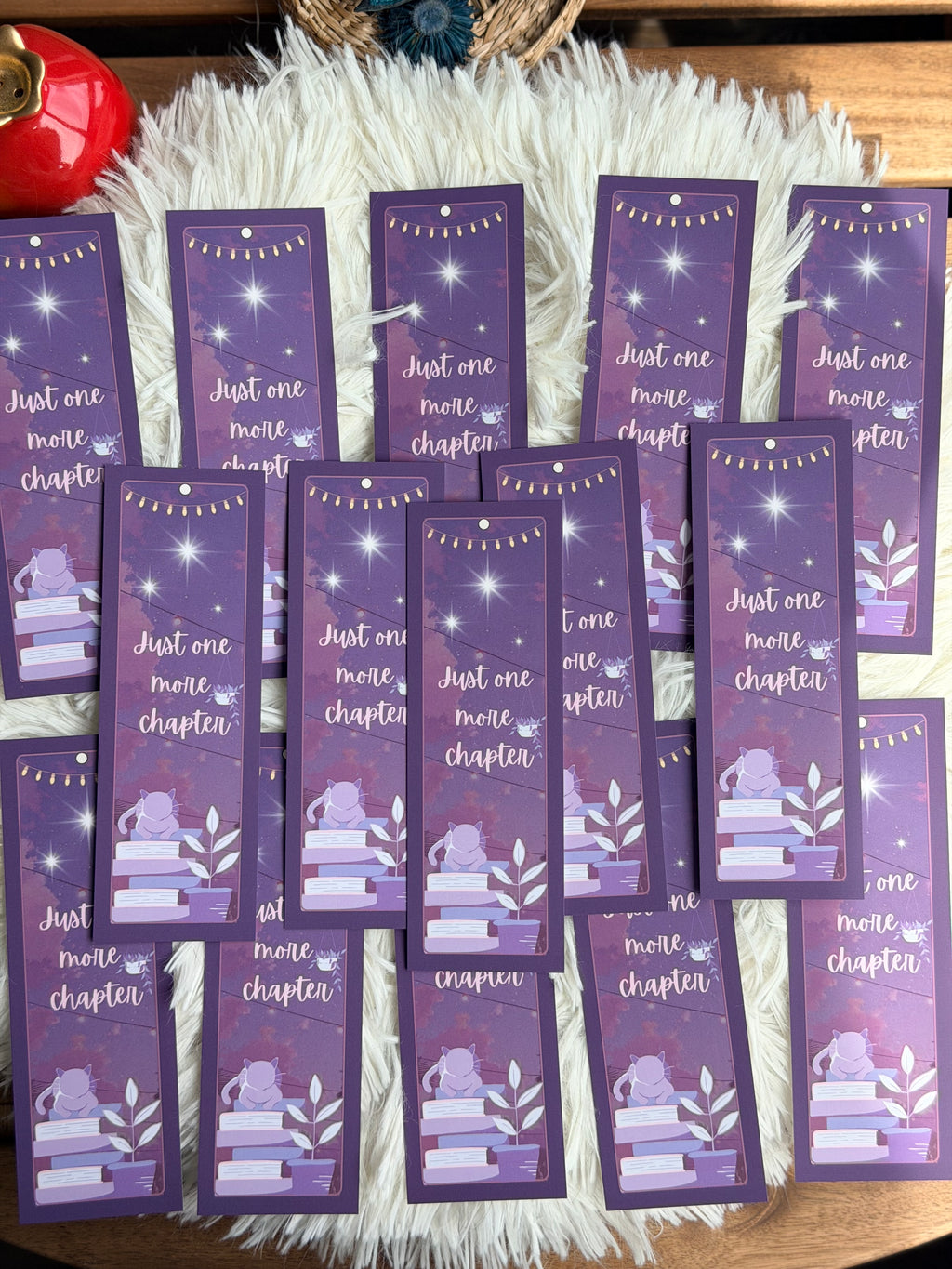Just One More Chapter LoFi Retro Cat Bookmark