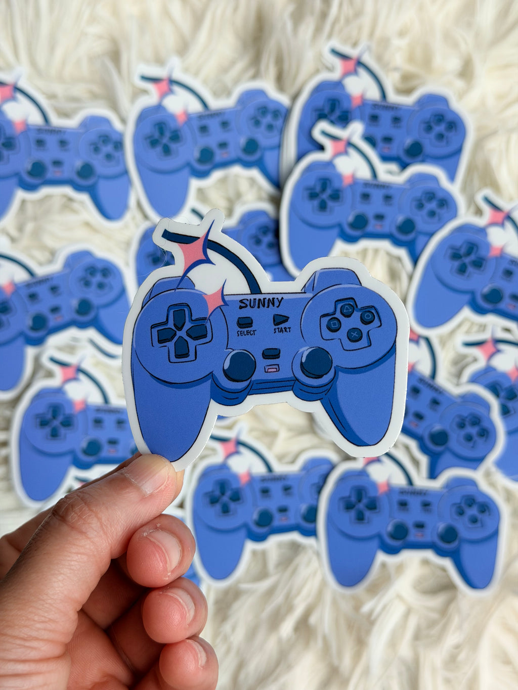 Retro Gamer Controller Lo-Fi Vinyl Sticker