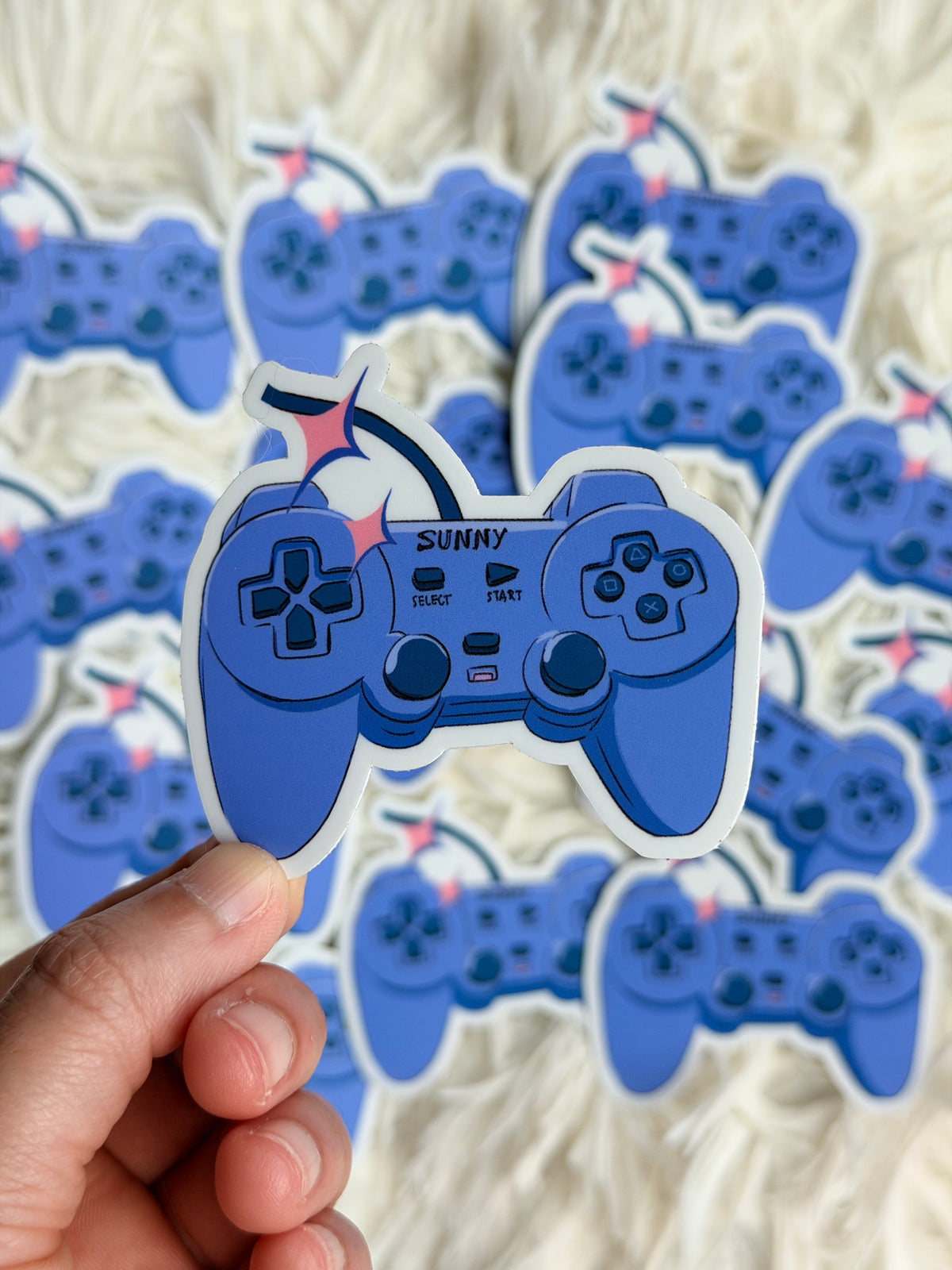 Retro Gamer Controller Lo-Fi Vinyl Sticker