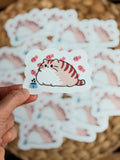 Snack Attack Chubby Cat Vinyl Sticker