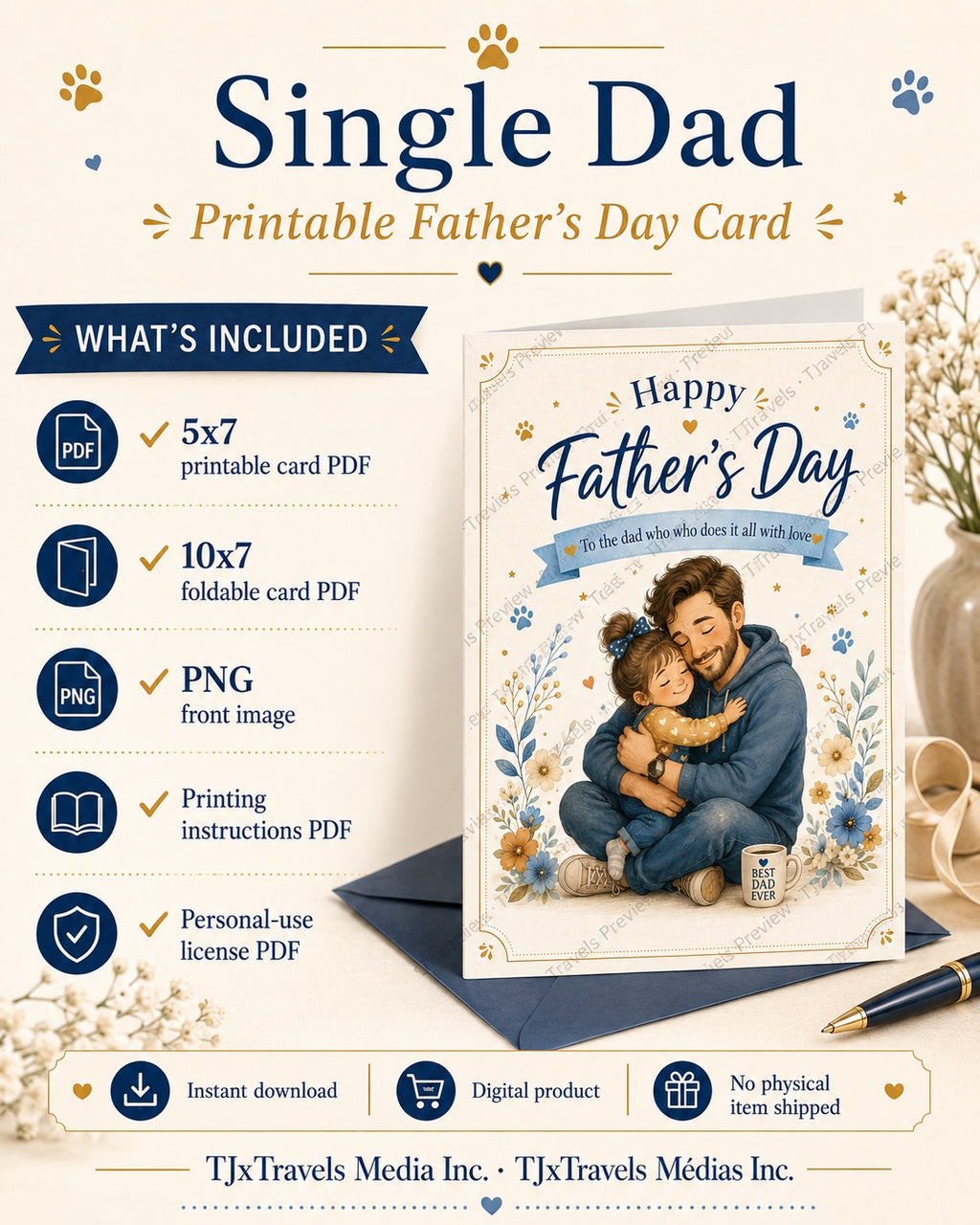 FINAL CALL!! - Father's Day Printable Digital Card | Instant Download