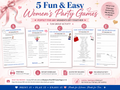 Women's Party Games Bundle, 5 Group Activities (Digital Download)